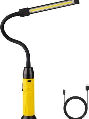 Rechargeable Magnetic LED Work Light - 1000 Lumens, Flexible Gooseneck, 3 Modes